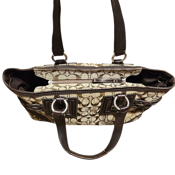 Coach 05079 Brown Soho Signature Jacquard Leather Satchel Purse Shoulder Bag Y2K - Picture 14 of 16